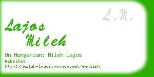 lajos mileh business card